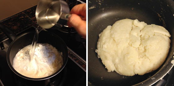 Cooking homemade playdough