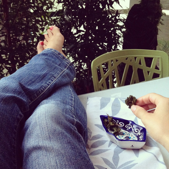 Relaxing with kale chips
