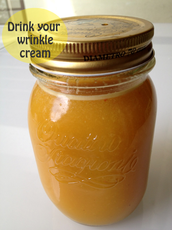 Drink your wrinkle cream - spicy orange juice