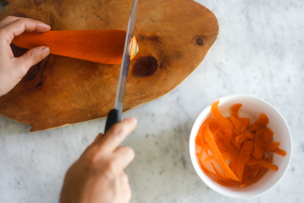1. Cut off the knobbly ends | How to Bâtonnet a Carrot