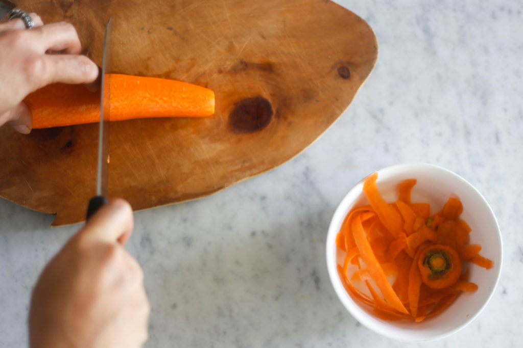 3. Cut the carrot into half or thirds | How to Bâtonnet a Carrot